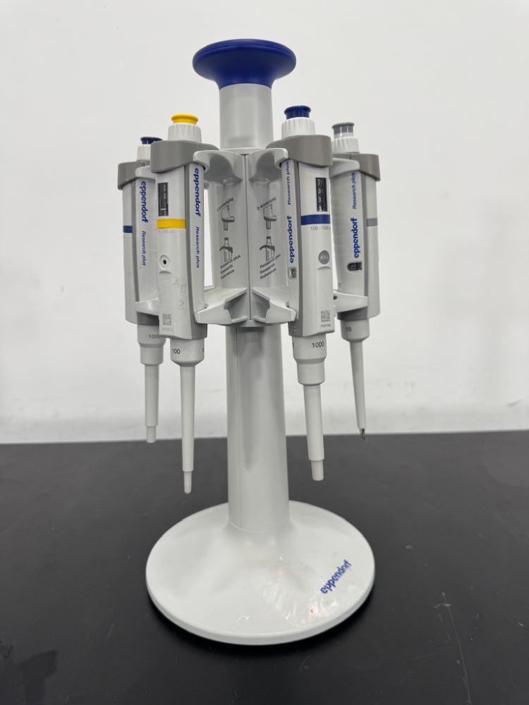Image of Eppendorf Research Plus Single Channel Pipettes and Stand